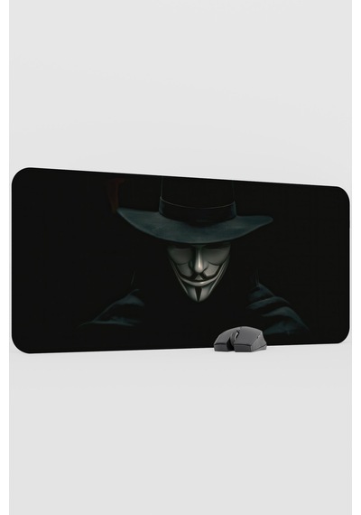 V For Vendetta V4 90x40 Xxl Gaming Kauçuk Kaymaz Taban Mouse Pad Fare Altlığı