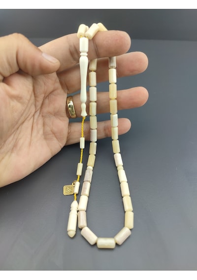İskeçeli Cemil Usta Eseri Naturel Balina Kemiği Sertifikalı 10455 Açık Gri