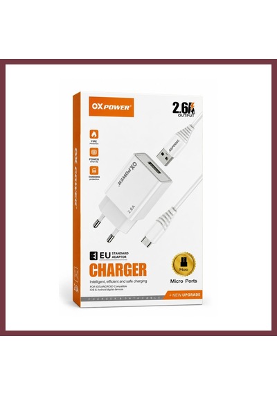 Storeşahin 2.6a Usb Sarj Adaptoru + Micro Usb Sarj Kablosu Eu Shn0720