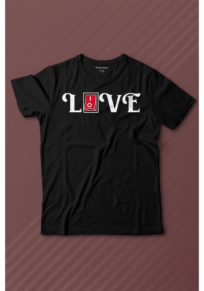 Kendim Seçtim Love Live Tipografi Anahatar Baskılı Tişört Çocuk T-shirt 001
