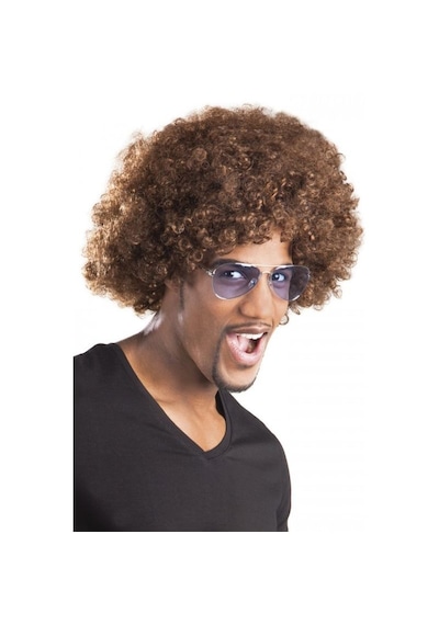 Kahve Renk Kıvırcık Afro Bonus Peruk Çocuk