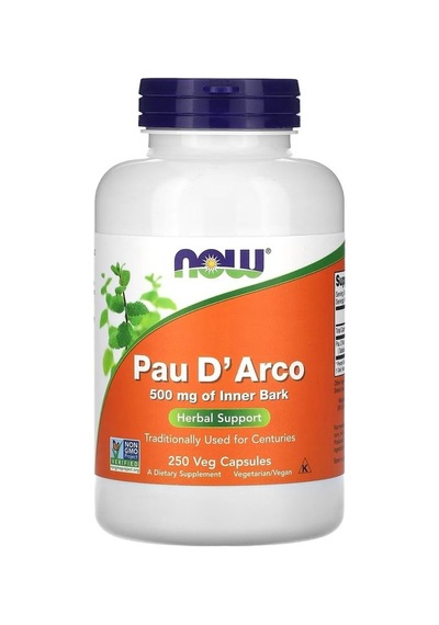, Pau D' Arco, 1,000 Mg, 250 Veg Capsules 500 Mg Per Capsule