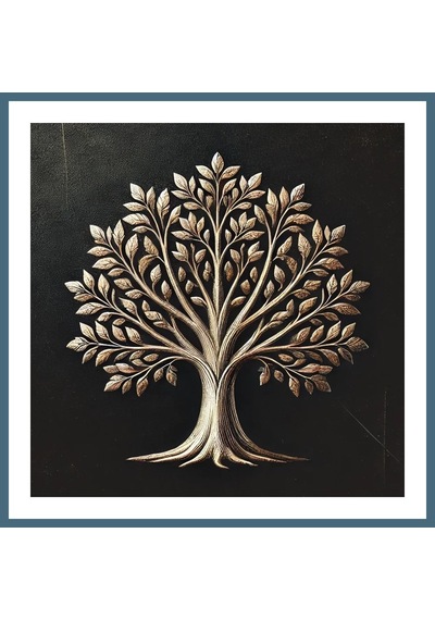 Agc Uygun Sepet Bronz Ağaç Kanvas Tablo 60x60cm Agc