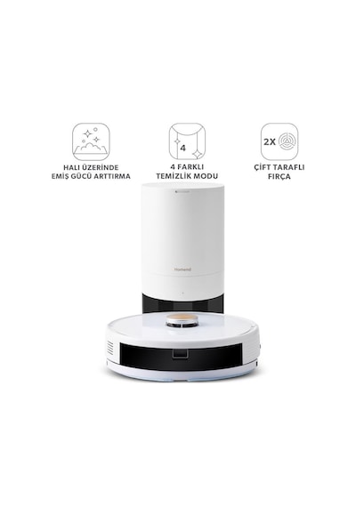Homend Alex Laser Power 1284h Toz Hazneli Moplu 3 In 1 Akıllı Robot Süpürge (Teşhir)