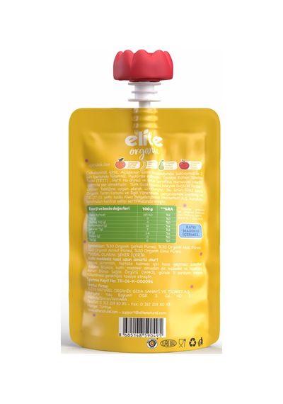 Banana Lama Organik Karışık Meyve Püresi 110 Gr