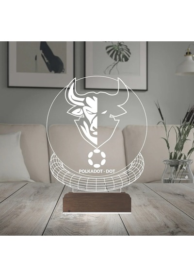 Luvivia Crypto Polkadot Dot Coin Kripto Finans 3d Lamba - Masa Gece Lambası Şeffaf