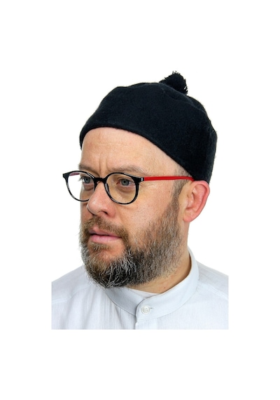 Erkek Keçe Yün Takke - Siyah Renk