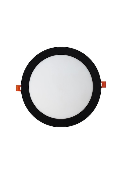 18w Sıva Altı Yuvarlak Siyah Led Panel 3200k Sarı Işık 2 Adet Siyah