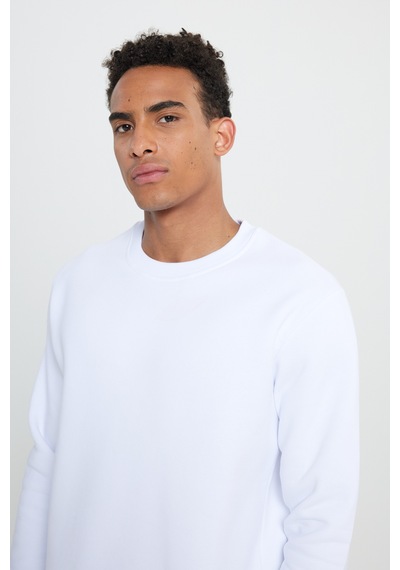 AC&Co / Altınyıldız Classics Erkek Beyaz Standart Fit Normal Kesim İçi Polarlı Bisiklet Yaka Sweatshirt Beyaz AC&Co / Altınyıldız Classics Erkek Beyaz Standart Fit Normal Kesim İçi Polarlı Bisiklet Yaka Sweatshirt Beyaz