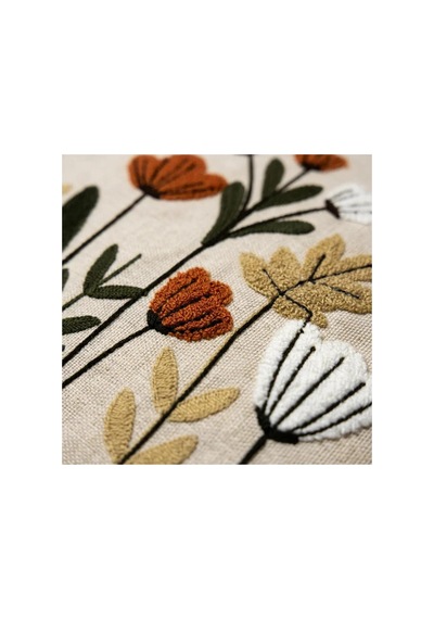 Punch Nakış Kırlent Kılıfı 2 Li 40 Cm X 40 Cm Açık Haki