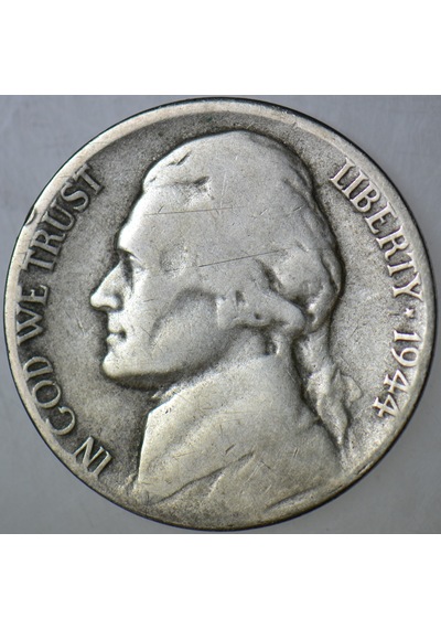 Amerika 5 Cent 1944 S Gümüş. Jefferson Nıckel. İkinci Dünya Savaşı Dönemi.