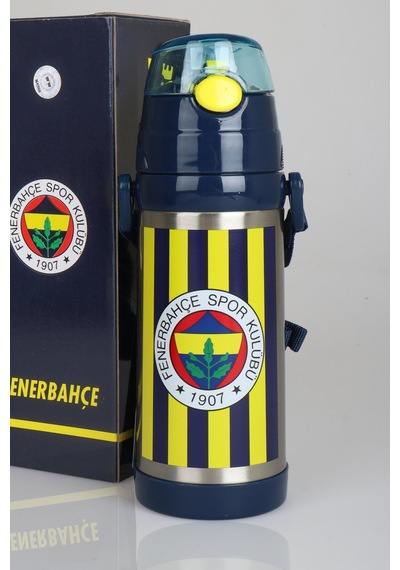 "dekomus Cep Defteri Hediyeli" Lisanslı Fenerbahçe 3'lü Beslenme Seti 500 Ml Çelik Ve Trıtan Matara İle Beslenme Kabı Seti 1907 Ahşap
