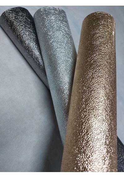 Lanse Suni Deri Yapışkanlı Altın Suni Deri 1 Adet 100 CM x 140 CM