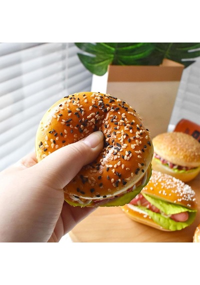 Yapay Burger Etburger Yumuşak Dokulu 10cm Sarı