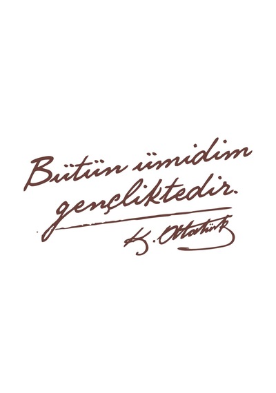 Bütün Ümidim Gençliktedir Araba Sticker 17x17 Cm Kahverengi
