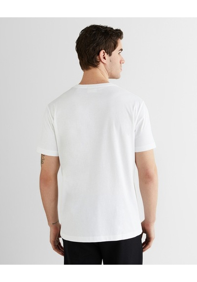 Gant Erkek Bisiklet Yaka Logolu T-shirt Beyaz