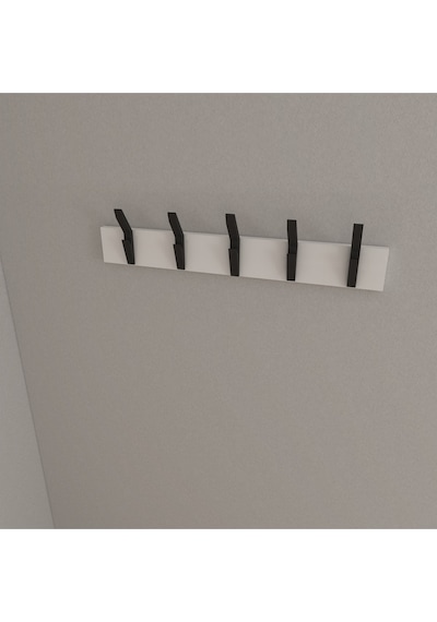 Hepsi3boyutlu Modern Duvar & Kapı Kanca Askılık - 5 Adet Siyah Kanca Askılık - Model No : 3 Siyah