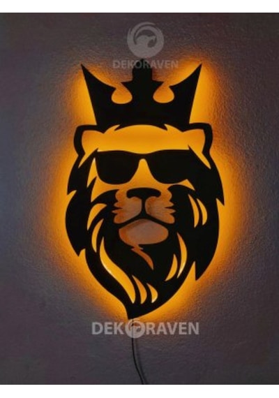 Aslan Led Işıklı Tablo (523524421)