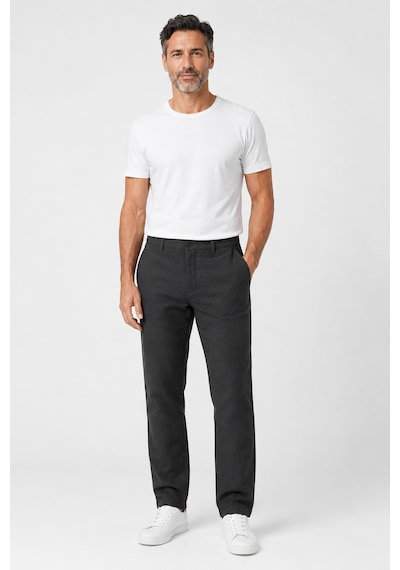 Bihan Store Erkek Lizbon Yan Cep Esnek Keten Dokulu Pantolon 4365-siyah