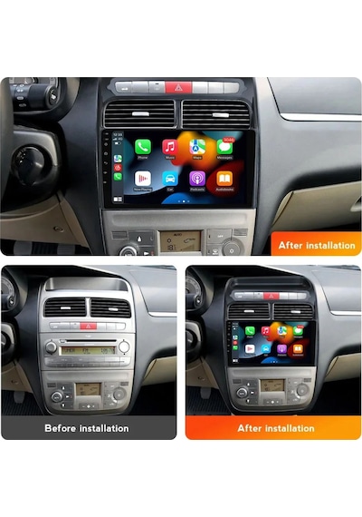 Fiat Linea Android Multimedya 4gb/64gb Carplayli 9 İnc Hd Ips Ekran +kamera  9"