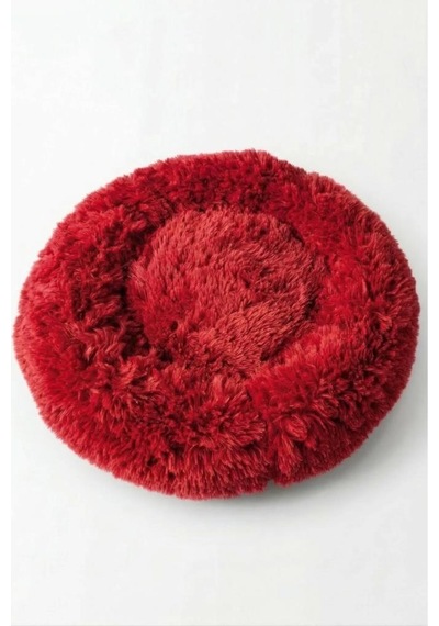 United Colors Of Benetton Bntmkt-0012-rd Uzun Kürklü Donut Kedi&köpek Yatağı Kırmızı 45 Cm