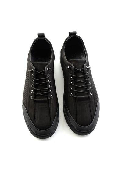 Bambi Siyah Nubuk Hakiki Deri Erkek Sneaker E01438096001