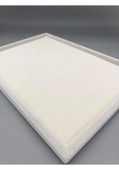 Sertex Kumaşı Krem Renk Takı Servis Kutu Tabla Çok Renkli