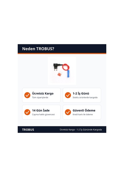 Trobus Fuse Tap Sigorta Çoklayıcı Mini Bıçak Tipi Adaptör 1 Adet Diğer