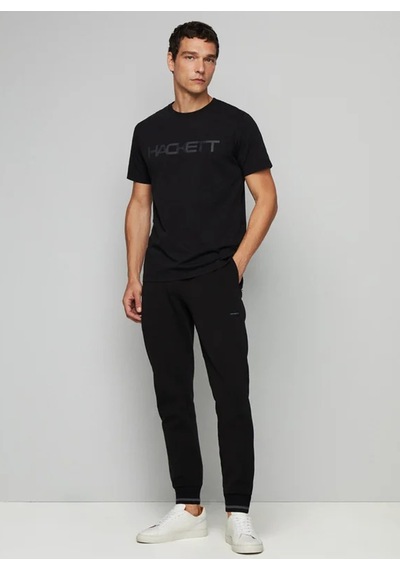 Hackett Siyah Erkek Pamuklu T-shirt Hm500783