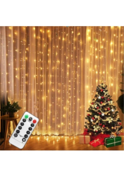 Kumandalı 8 Ayrı Moda Sahip Perde Led  2 Metre ( 2 mt X 2 mt ) Perde Led Peri Led Usb HDH75