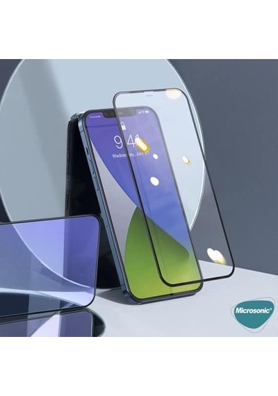 Ekran Koruyucu Apple İphone 15 Pro Max İçin Tam Kaplayan Temperli Cam Ekran Koruyucu Siyah