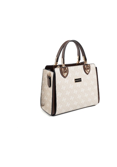 Silver Polo Sp1133 Kadın El Çantası Monogram Taş-kahve