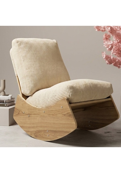Comfort Sallanır Koltuk Tv Koltuğu Sallanan Berjer Sandalye Krem