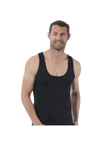 Nacar Store Erkek Siyah Pamuklu Atlet 6'lı