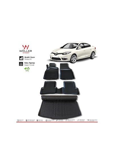 Renault Fluence Paspas Bagaj Havuzu 2009 Sonrası 3D Wöller