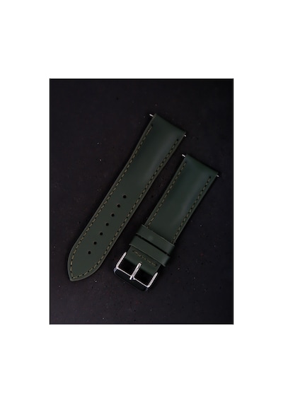 Hakiki Deri 24mm Akıllı Pimli Saat Kordonu Haki