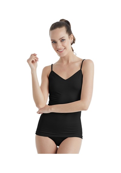 Blackspade Kadın Atlet Aura Satin 1403 Siyah