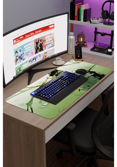 Metal Gear Solid Kaymaz Dikişli Kauçuk Oyuncu Mousepad V5 - 90x40 Xxl Gaming Mouse Pad Fare Altlığı