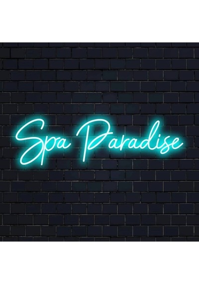 Spa Paradise Yazılı Neon Tabela Turkuaz
