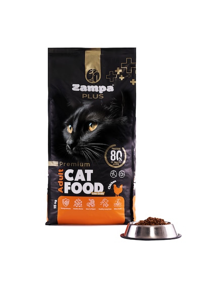 Zampa Plus Premium Tavuk Etli Yetişkin Kediler İçin Kuru Mama 15 KG