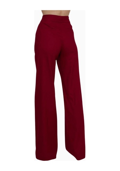 Alice And Olivia Conry Yüksek Bel Taytlı Pantolon Koyu Kırmızı