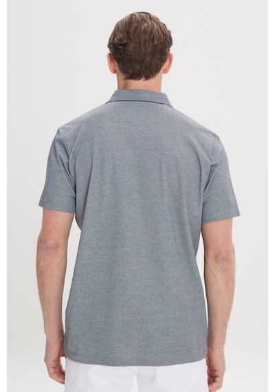 AC&Co / Altınyıldız Classics Erkek Mav Comfort Fit Rahat Kesim Polo Yaka Pamuklu Kısa Kollu Tişört Mav Mavi