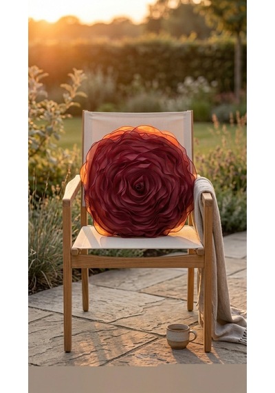 Rose Burgundy Yastık Çok Renkli