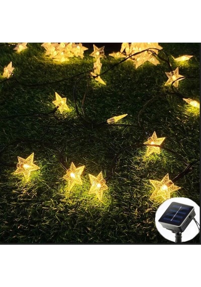 7 Metre 30 Yıldız Solar Led Işık Güneş Enerjili Dış Mekan Dekoratif Aydınlatma Diğer