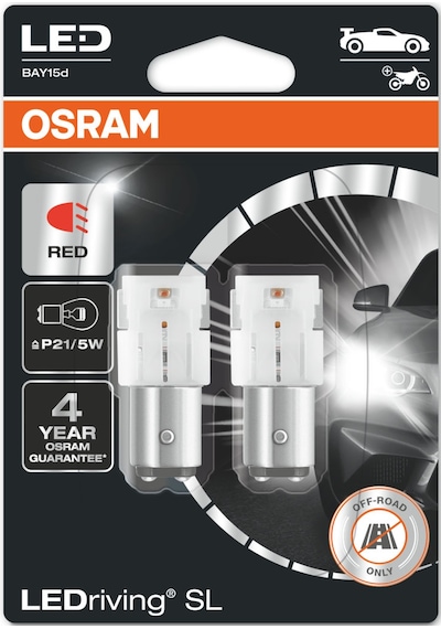 Osram Çift Duy P21/5w 1016 Led Kırmızı Ampul 7528drp-02b 2 Ad.