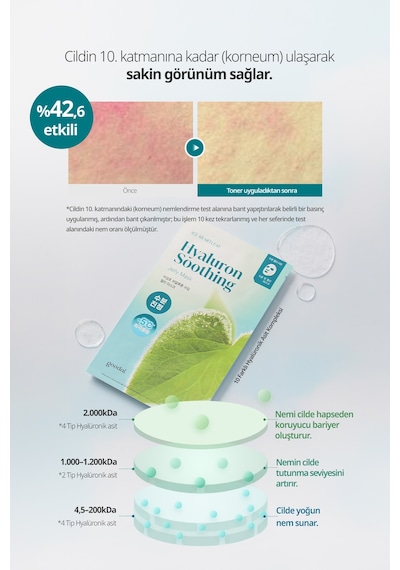 Hassas Ciltlere Nemlendirici Yaprak Maske Goodal Houttuynia Cordata Hyaluron Soothing Jelly Mask