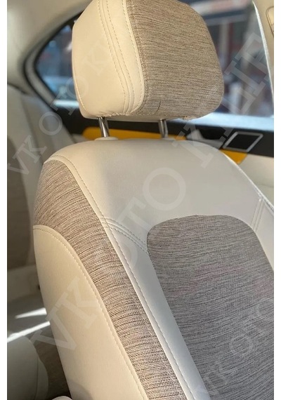 Vk Auto Volkswagen Passat B8 Araca Özel Koltuk Kılıf Kemik Beyazı