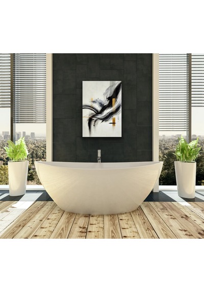 Siyah Soyut Kanvas Tablo 70x100cm