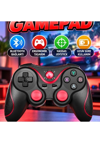 Bluetooth Kablosuz Oyun Kumandası Ergonomik Tasarım Ve Hassas Joystick