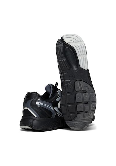 Tonny Black Unisex Siyah Füme Cilt Faylon Taban Bağcıklı Spor Ayakkabı Siyah - Füme